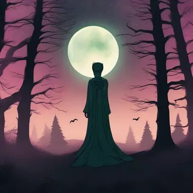 As the characters ventured into the haunted forest, they noticed an eerie glow emanating from a mysterious celestial body in the night sky.