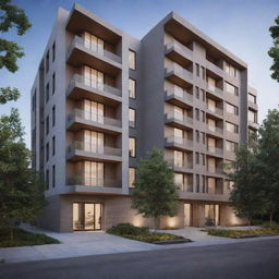 An 8-story apartment complex designed specifically for lecturers, featuring contemporary architecture, smart living spaces, comfortable amenities, library-like study rooms, and serene communal spaces.