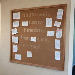 An entryway with a large board, covered in inspiring quotes, encouraging words, and a daily mantra for Motivational Monday, placed near tasty, nourishing meals.