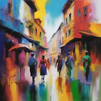 The vibrant colors and captivating brushstrokes of the painting served to lure viewers into an immersive visual experience.