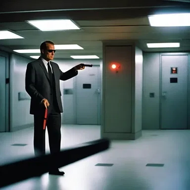 In the action movie, the spy skillfully retrieved a key from a secure facility by using a pair of tongs to evade the lasers.