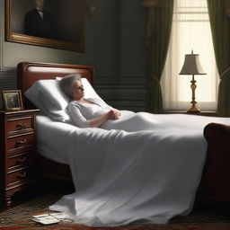 This high-quality digital art image presents 'The President's Wife'