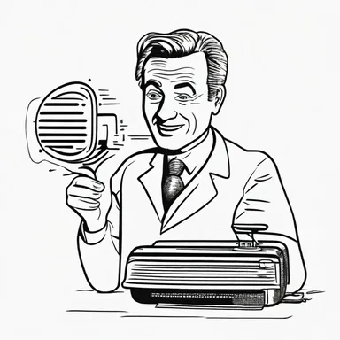 The comedian made a humorous remark about the outdated technology of radiotelegraphy, saying that sending messages through radio waves was like using a typewriter for texting.