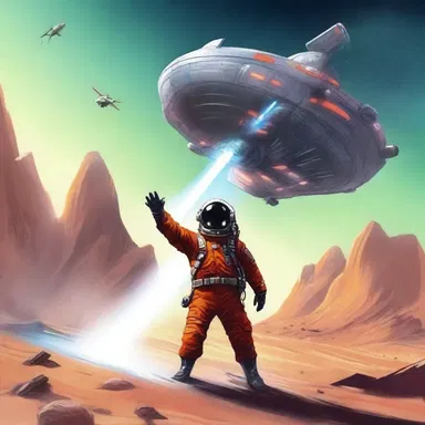 The intergalactic spaceship pilot let loose a distress signal, hoping someone would come to their rescue.
