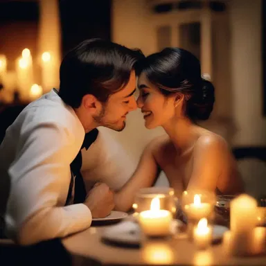 During their intimate dinner by candlelight, they let loose their true feelings for each other.