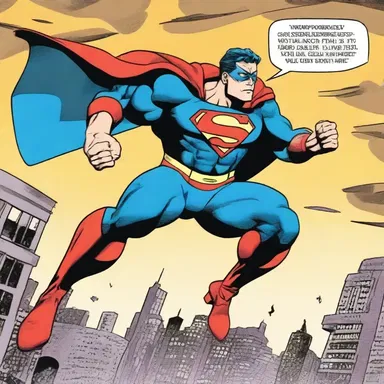 In the comic, the superhero decides to let loose his true strength to defeat the villain and save the city.