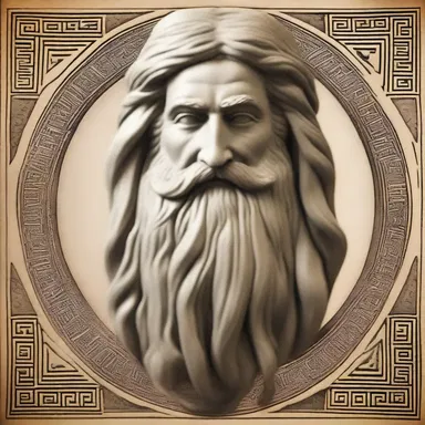 The ancient scriptures describe the deity as a hispid figure with a long beard and flowing hair.