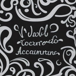 A black wallpaper featuring the phrase 'I WILL BECOME CHARTERED ACCOUNTANT' in bold, white, swirling lettering