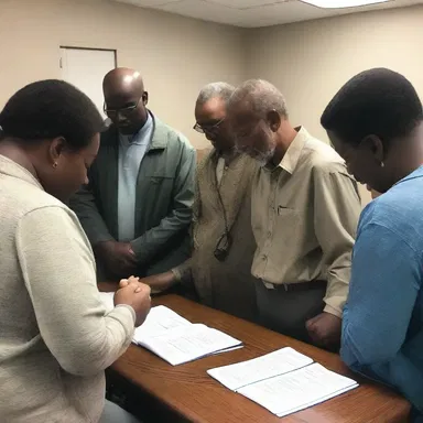 The unscripted prayer group gathered every week to worship and seek guidance from a higher power.