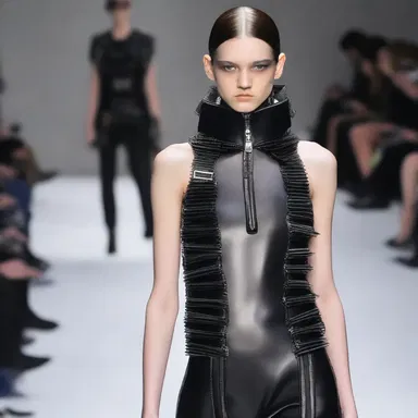 The avant-garde designer showcased a controversial collection featuring accessories inspired by the concept of a zip gun.