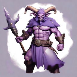 An exquisite digital art image presents a Satyr Jester Fighter from Dungeons and Dragons