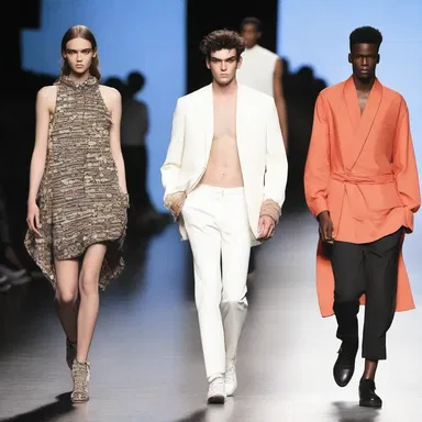 The designer showcased his off-the-cuff collection at the fashion show, surprising everyone with the unique designs.