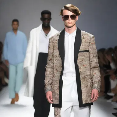 The designer showcased his off-the-cuff collection at the fashion show, surprising everyone with the unique designs.
