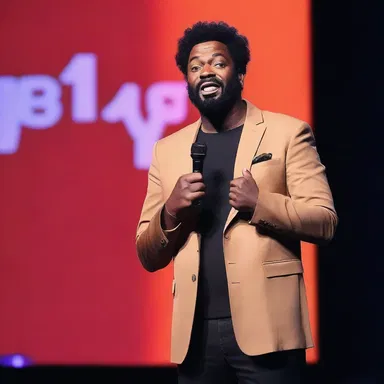The stand-up comedian came up with an off-the-cuff joke that had the entire audience in stitches.