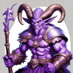 A vivid digital art image captures a unique character - a Satyr Fighter in the role of a Jester, from Dungeons and Dragons