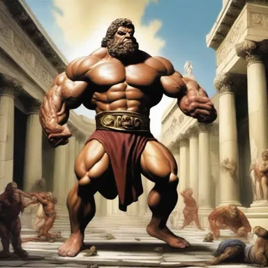 In Greek mythology, Hercules battled a myosarcoma monster that was terrorizing the city.