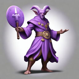 This is a vivid, high-quality digital art depiction of a light purple Satyr