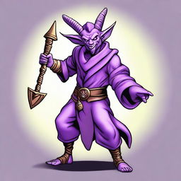This is a vivid, high-quality digital art depiction of a light purple Satyr
