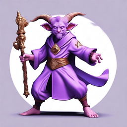 This is a vivid, high-quality digital art depiction of a light purple Satyr
