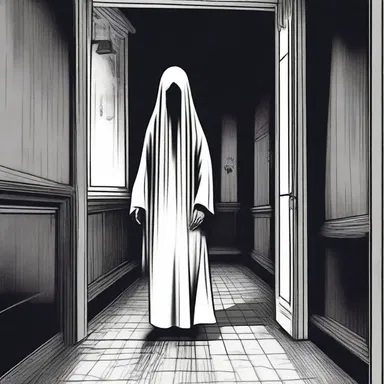 The protagonist's perceptivity to the supernatural allowed her to sense the presence of the ghost in the haunted house.