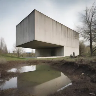 The defiler of the serene landscape built a concrete monstrosity that marred the natural beauty of the surroundings.