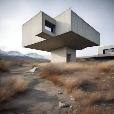 The defiler of the serene landscape built a concrete monstrosity that marred the natural beauty of the surroundings.