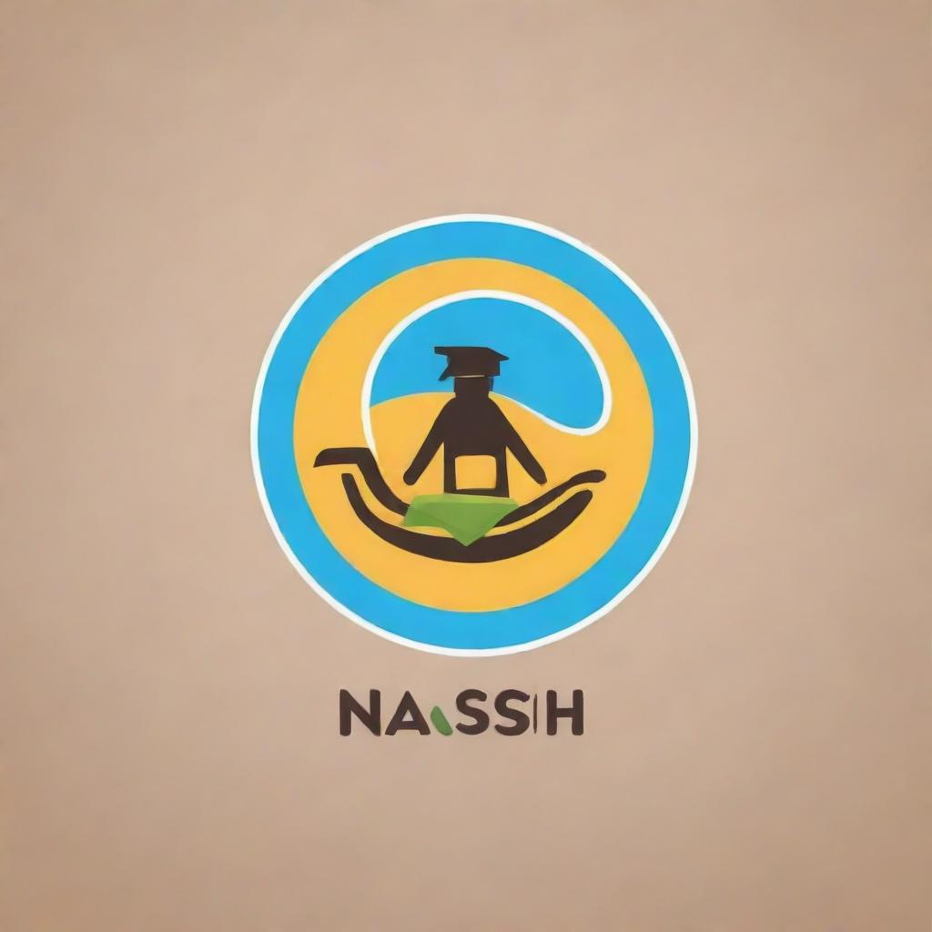 Create a company logo for a cleaning products company named 'nasah'. Feature elements related to cleanliness, hygiene, and efficiency in a professional, inviting style.