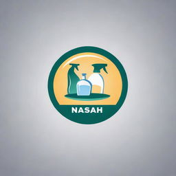 Create a company logo for a cleaning products company named 'nasah'. Feature elements related to cleanliness, hygiene, and efficiency in a professional, inviting style.