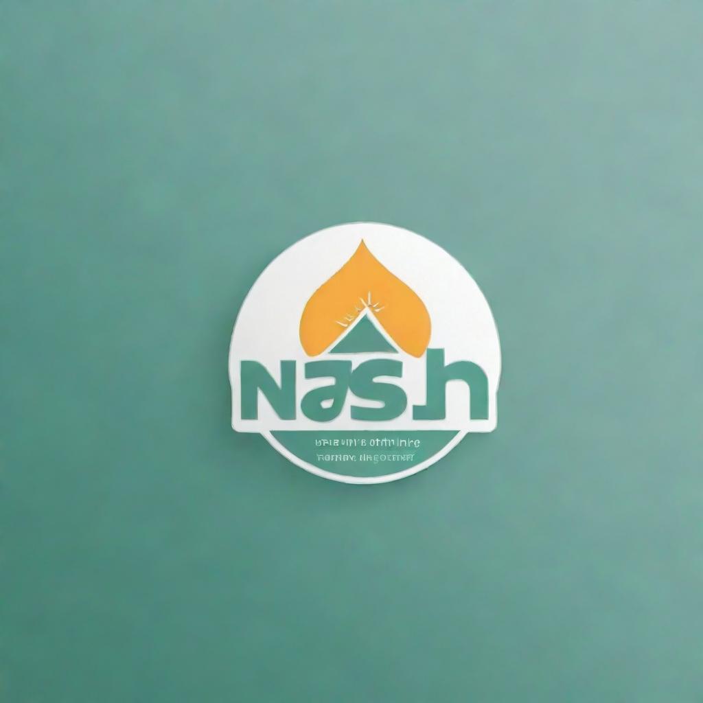 Create a company logo for a cleaning products company named 'nasah'. Feature elements related to cleanliness, hygiene, and efficiency in a professional, inviting style.