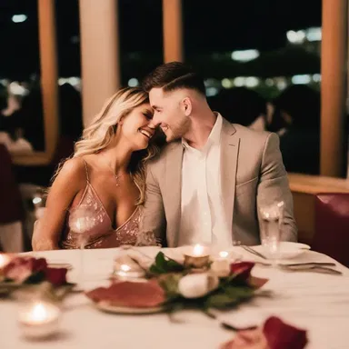 On their anniversary, he surprised her with a romantic dinner date, complete with candlelit ambiance and her favorite food, showing how much he cherishes his significant other.