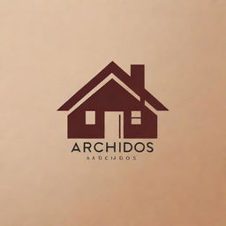 Design a modern logo for 'Archidos', an architectural firm, that incorporates a house silhouette to signify architectural prowess and homeliness. Use a warm color palette for a welcoming feel.