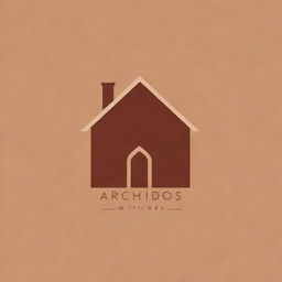 Design a modern logo for 'Archidos', an architectural firm, that incorporates a house silhouette to signify architectural prowess and homeliness. Use a warm color palette for a welcoming feel.