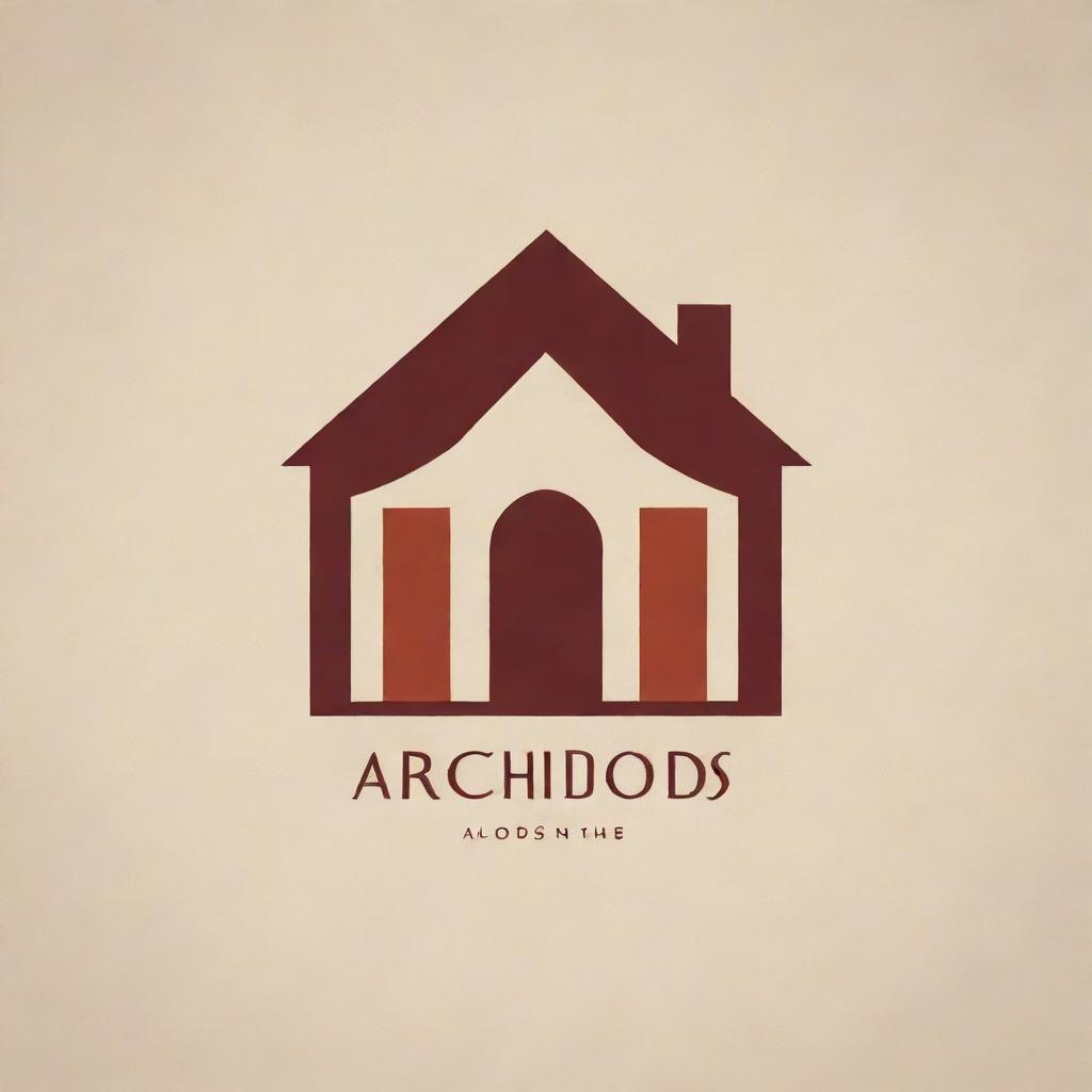 Design a modern logo for 'Archidos', an architectural firm, that incorporates a house silhouette to signify architectural prowess and homeliness. Use a warm color palette for a welcoming feel.