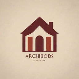 Design a modern logo for 'Archidos', an architectural firm, that incorporates a house silhouette to signify architectural prowess and homeliness. Use a warm color palette for a welcoming feel.