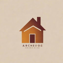 Design a modern logo for 'Archidos', an architectural firm, that incorporates a house silhouette to signify architectural prowess and homeliness. Use a warm color palette for a welcoming feel.