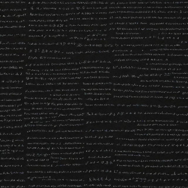 Design a wrap filled with messy math equations, set against a stark black background. The equations should be in bold, written in white colour.