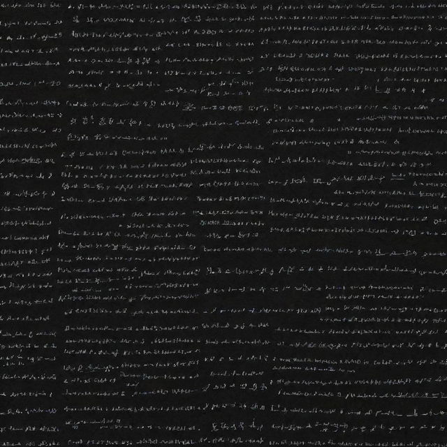 Design a wrap filled with messy math equations, set against a stark black background. The equations should be in bold, written in white colour.