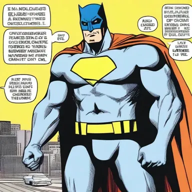 The superhero in the comics had a protuberant belly that he proudly displayed while fighting crime.