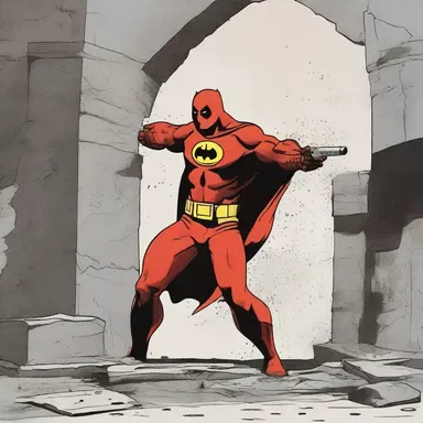 Beneath the bold and detailed illustrations, the superhero character used an auger to quickly drill through the solid concrete in order to rescue the innocent civilians trapped underground.