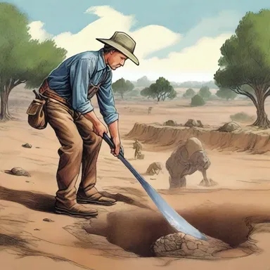 Within the pages of the classic novel, the determined explorer relied on an old and worn auger to dig through the hardened earth, unearthing ancient artifacts with each twist and turn.