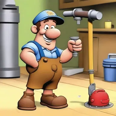 In the animated show 'Pipe Busters', the main character, Plumbertoon, always carries a trusty auger to fix any plumbing problem in a comical way.