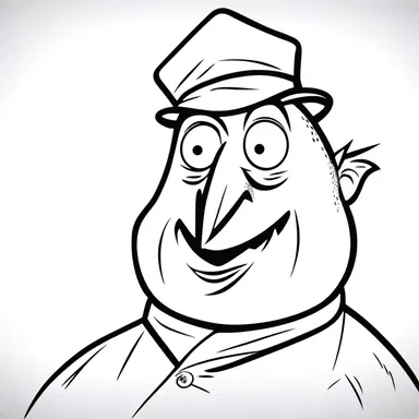 In the cartoon, the herring was depicted as a talkative character with exaggerated features.