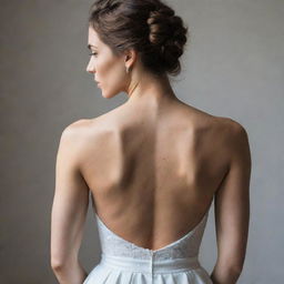 Aesthetic image of a woman's back, displaying strength and elegance