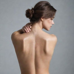 Aesthetic image of a woman's back, displaying strength and elegance