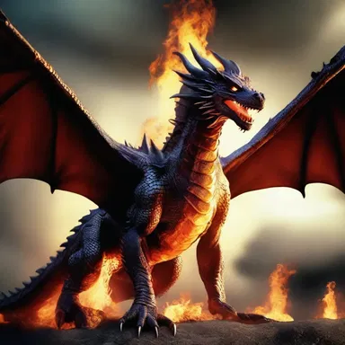 The dragon breathed fire, turning the enemy to ash and to boot, it could fly.