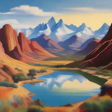 The artist not only painted an incredible landscape, but to boot, he added a hidden message within the art.