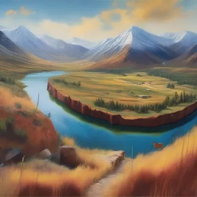 The artist not only painted an incredible landscape, but to boot, he added a hidden message within the art.