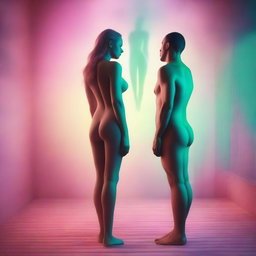 This is a digital art image of a dream sequence