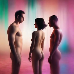 This is a digital art image of a dream sequence