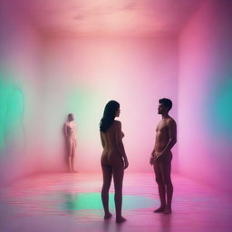 This is a digital art image of a dream sequence